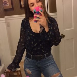 Floral flowing blouse